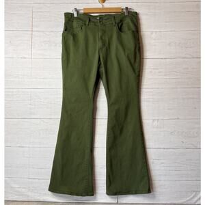 Levis Jeans Womens Size 33 Green Western High Rise Flare Colorful Bootcut